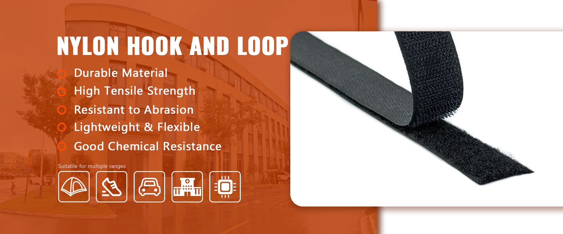 kwaliteit Hook and loop kleefband fabriek